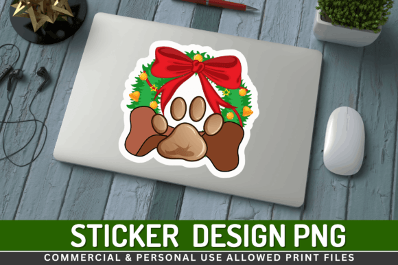 Christmas Dog Bone Clipart Stickers