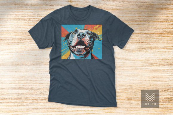 Cute Bull Terrier Dog Pop Art T-shirt
