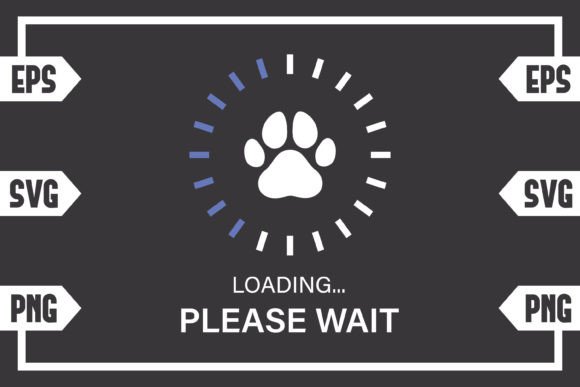 Dog Paw Loading Please Wait