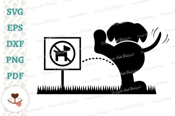 Fun with Farts: A Designer’s Take on Dog Peeing on No Dogs Sign Funny Clipart
