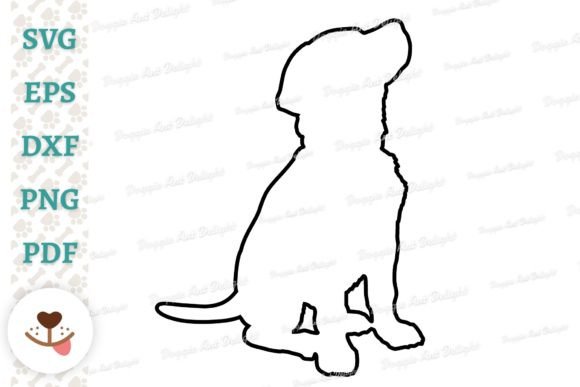 Golden Retriever Puppy Outline Svg Png