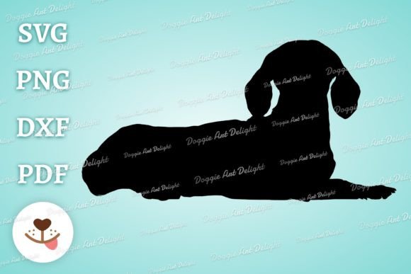 Lying Dachshund Dog Silhouette