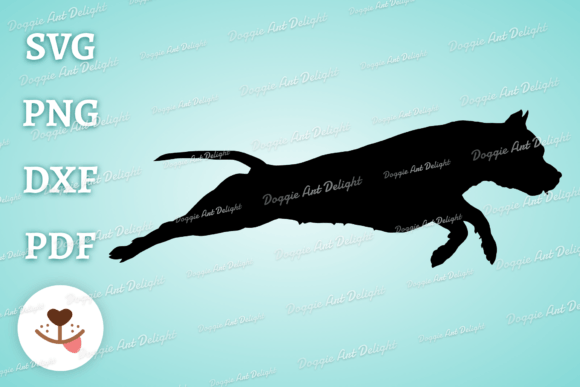 Pit Bull Terrier Svg Silhouette Clipart